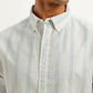 Men's Striped Slim Fit Oxford Shirt - Detail View