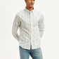 Men's Striped Slim Fit Oxford Shirt - Side View