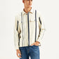 Men's Striped Regular Fit Shacket - Front View