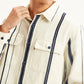 Men's Striped Regular Fit Shacket - Detail View