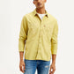 Men's Solid Overdyed Relaxed Fit Shirt - Front View