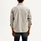 Men's Solid Overdyed Relaxed Fit Shirt - Back View