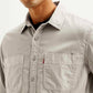 Men's Solid Overdyed Relaxed Fit Shirt - Detail View