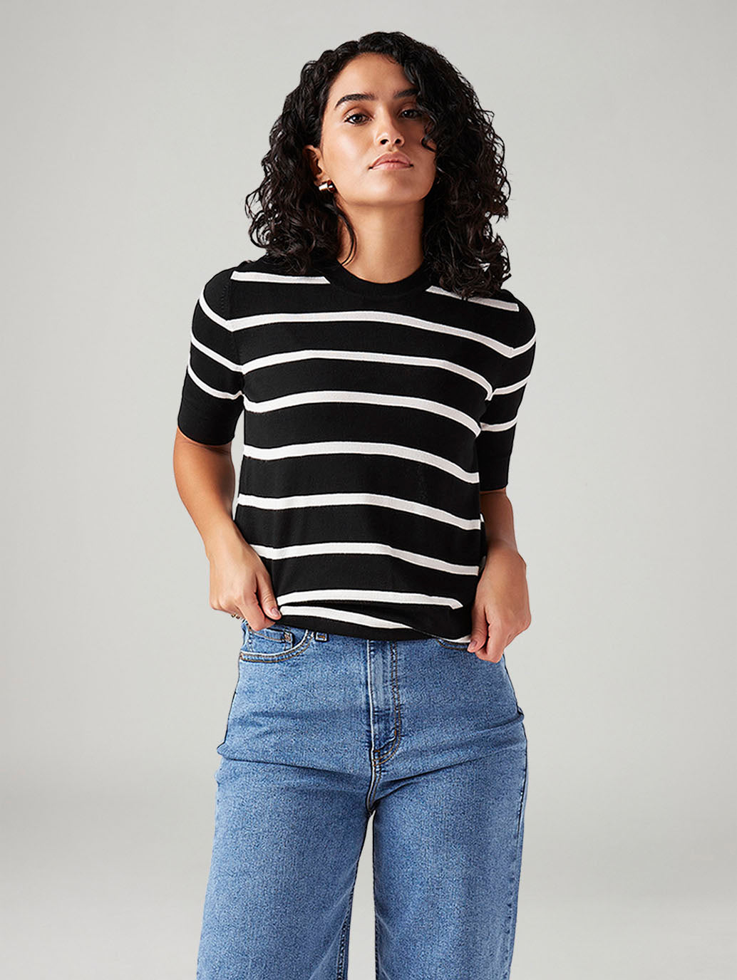 Women's Striped Regular Fit T-Shirt