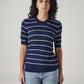 Women's Striped Regular Fit Top - Front View