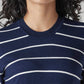 Women's Striped Regular Fit Top - Detail View