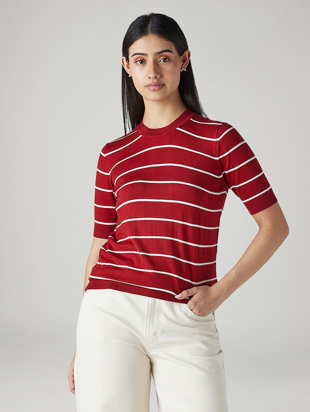 Women's Striped Regular Fit Top