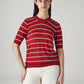Women's Striped Regular Fit Top - Front View