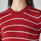 Women's Striped Regular Fit Top - Detail View