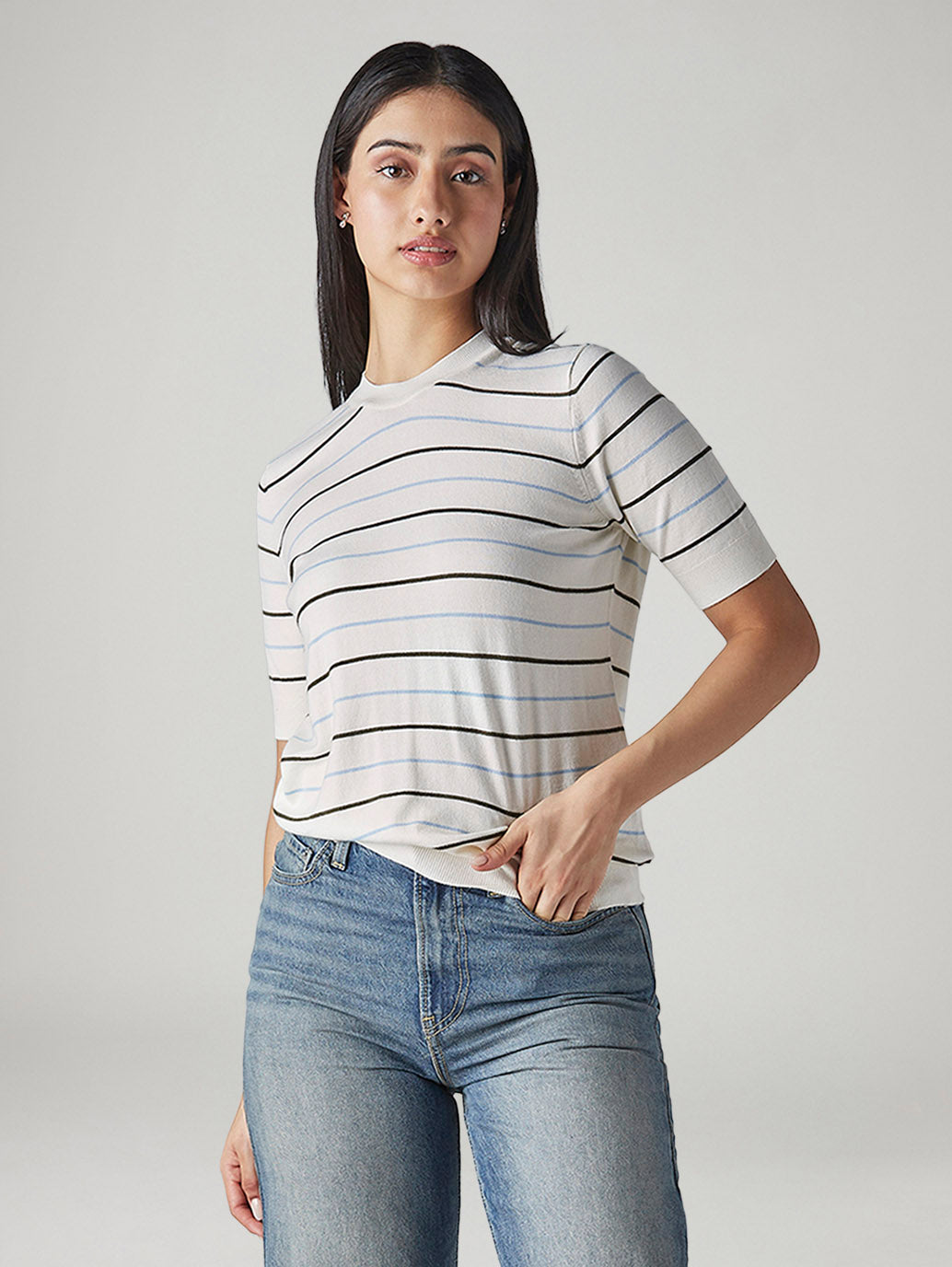 Women's Striped Regular Fit Top