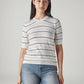 Women's Striped Regular Fit Top - Front View