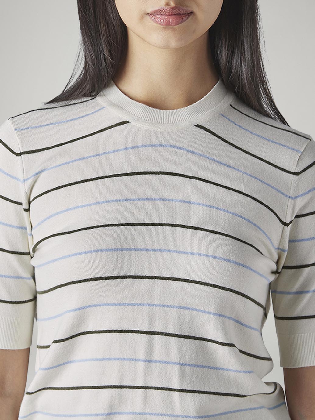 Women's Striped Regular Fit Top - detail View