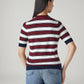 Women's Striped Regular Fit Top - Back View