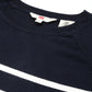 Women's Striped Navy Crew Neck Sweater - 2 View
