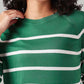 Women's Striped Regular Fit T-Shirt - Detail View