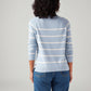 Women's Striped Regular Fit T-Shirt - Back View