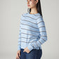 Women's Striped Regular Fit Top - Side View