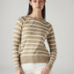 Women's Striped Regular Fit Top - Front View
