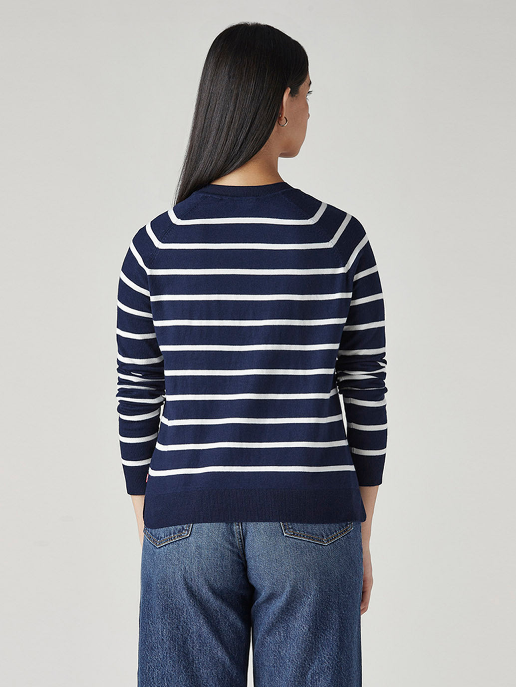 Women's Striped Regular Fit Top - Back View