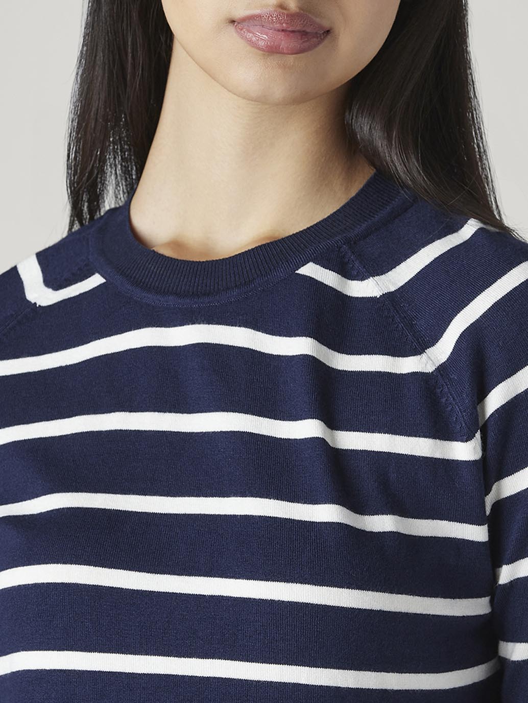 Women's Striped Regular Fit Top - Detail View