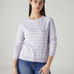 Women's Striped Regular Fit Top - Front View