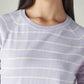 Women's Striped Regular Fit Top - Detail View