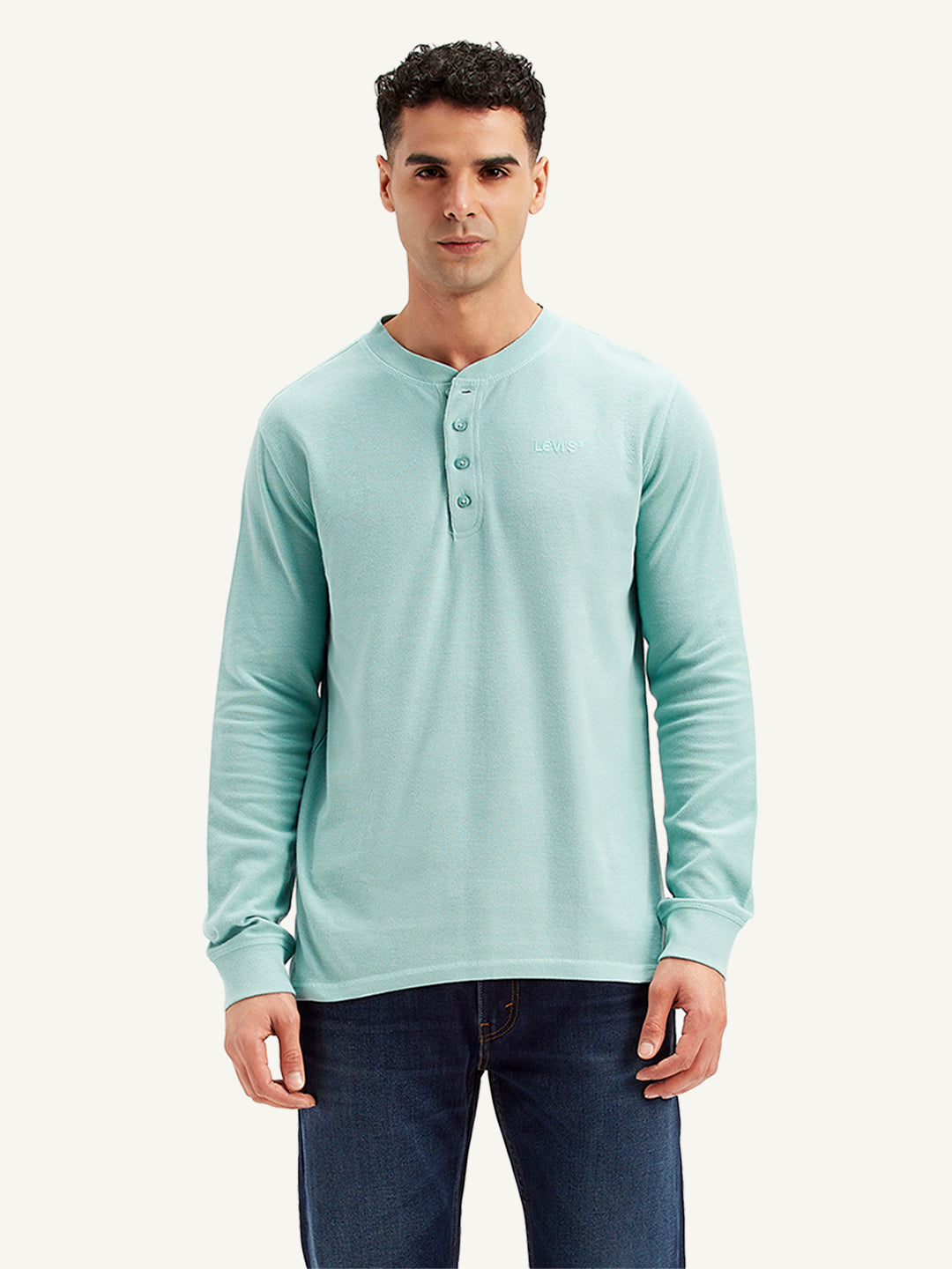Men's Textured Slim Fit T-Shirt - Front View