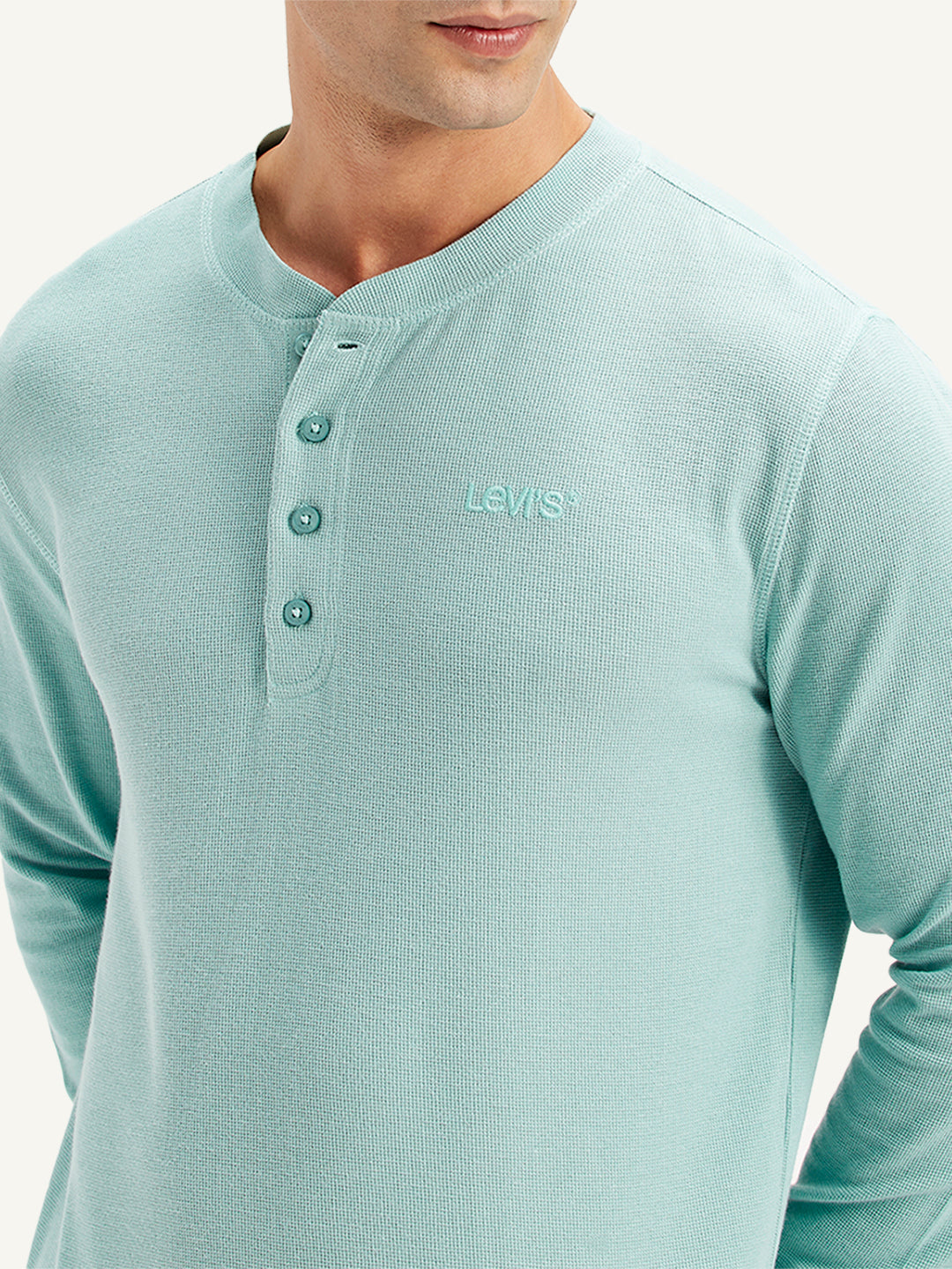 Men's Textured Slim Fit T-Shirt - Detail View