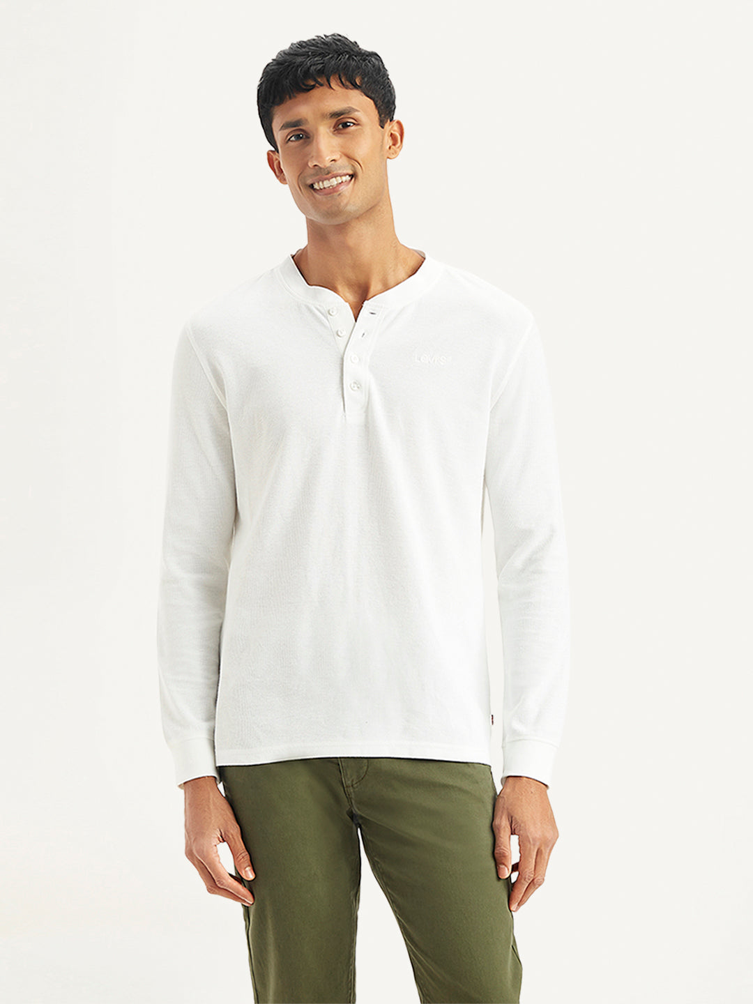 Men's Textured Slim Fit T-Shirt - Front View