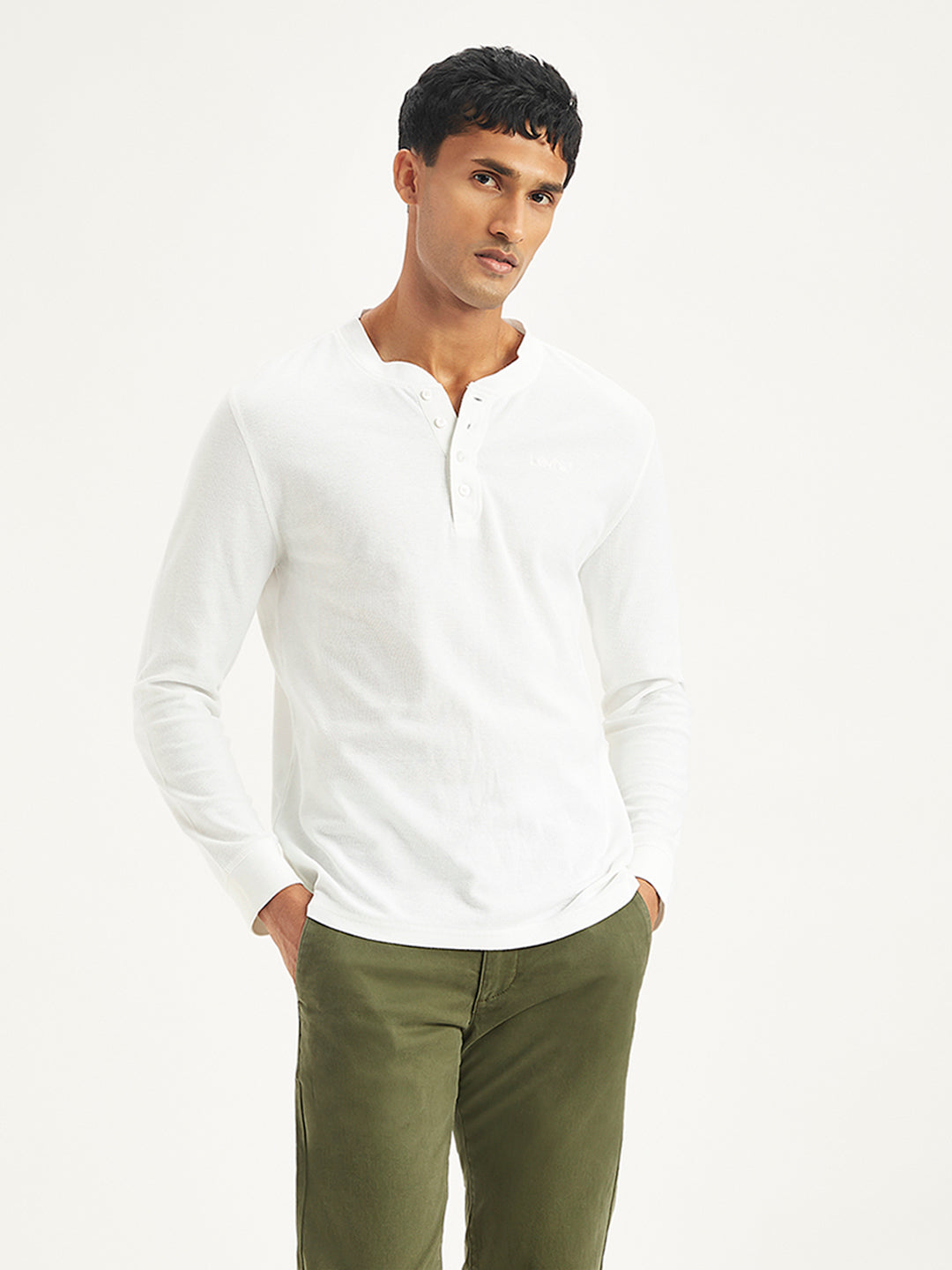 Men's Textured Slim Fit T-Shirt - Side View