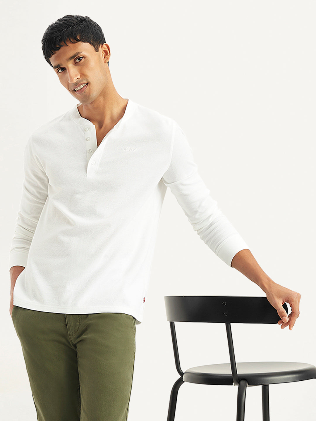 Men's Textured Slim Fit T-Shirt - Styleshot View