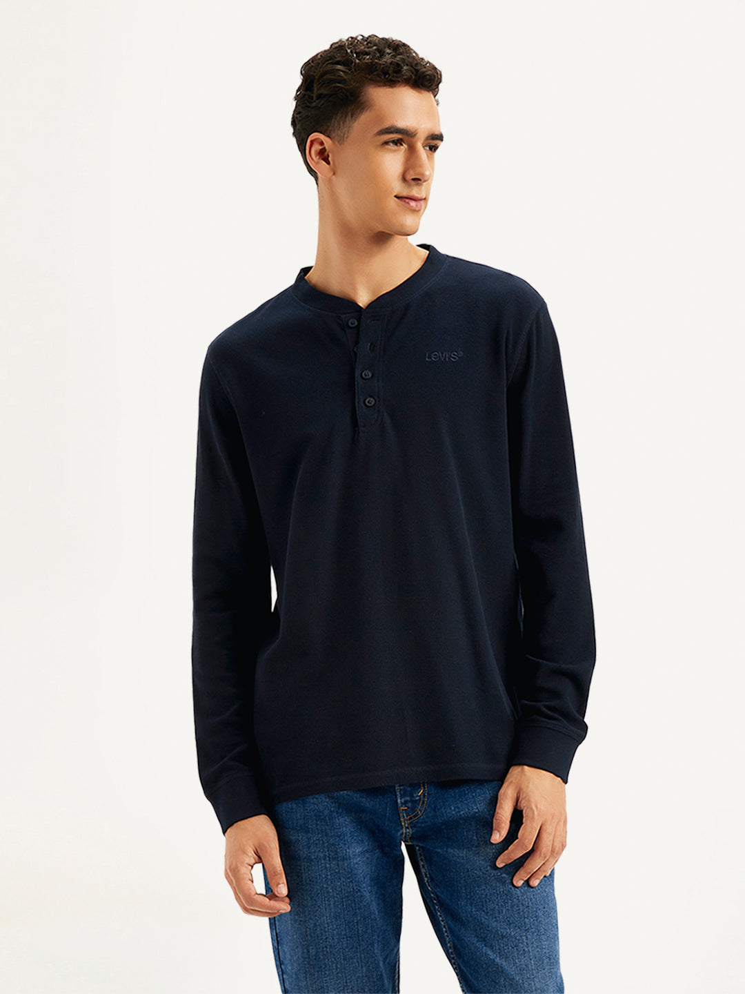 Men's Textured Slim Fit T-Shirt - Front View