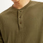 Men's Solid Slim Fit T-Shirt - Detail View