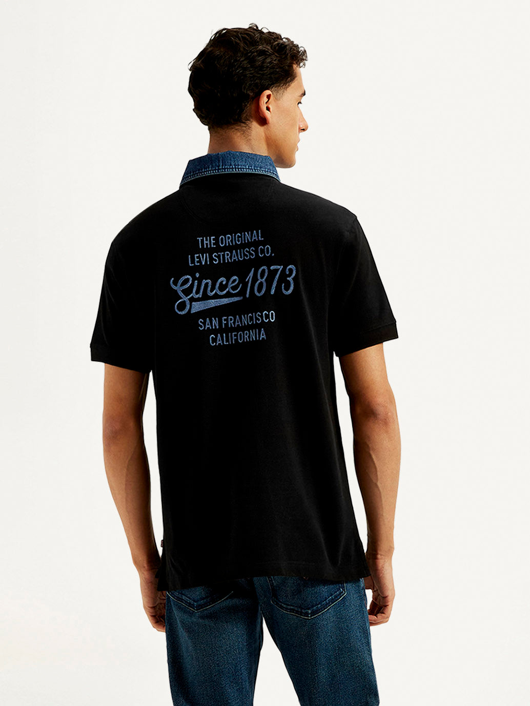 Men's Solid Slim Fit T-shirt - Back View