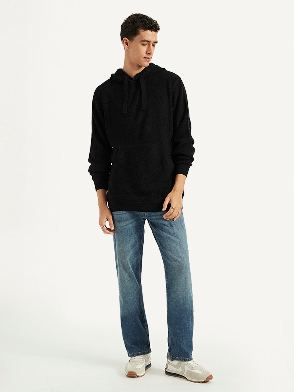 Men's Solid Hooded Sweater