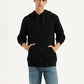 Men's Solid Hooded Sweater - Front View