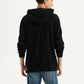 Men's Solid Hooded Sweater - Back View