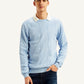 Men's Redloop Textured Light-Blue Crew Neck Sweater - 2402a6dc-7308-4e25-9448-51899c703570 View