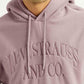 Men's Knitted Mauve Hooded Sweatshirt - Detail View
