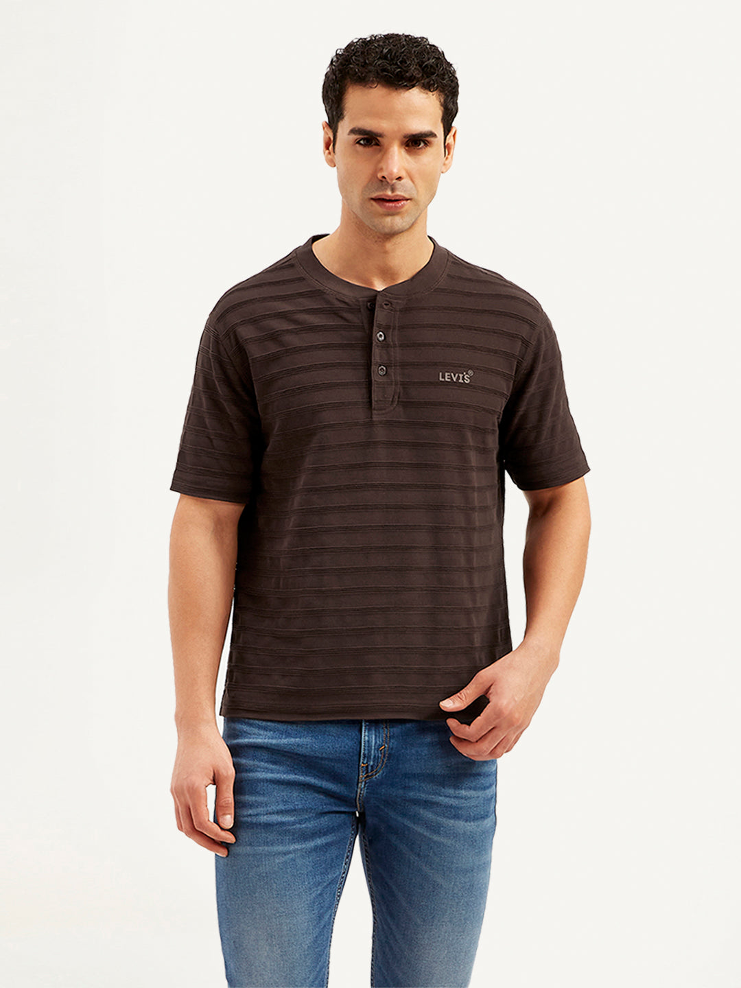 Men's Textured Slim Fit T-Shirt - 20 View