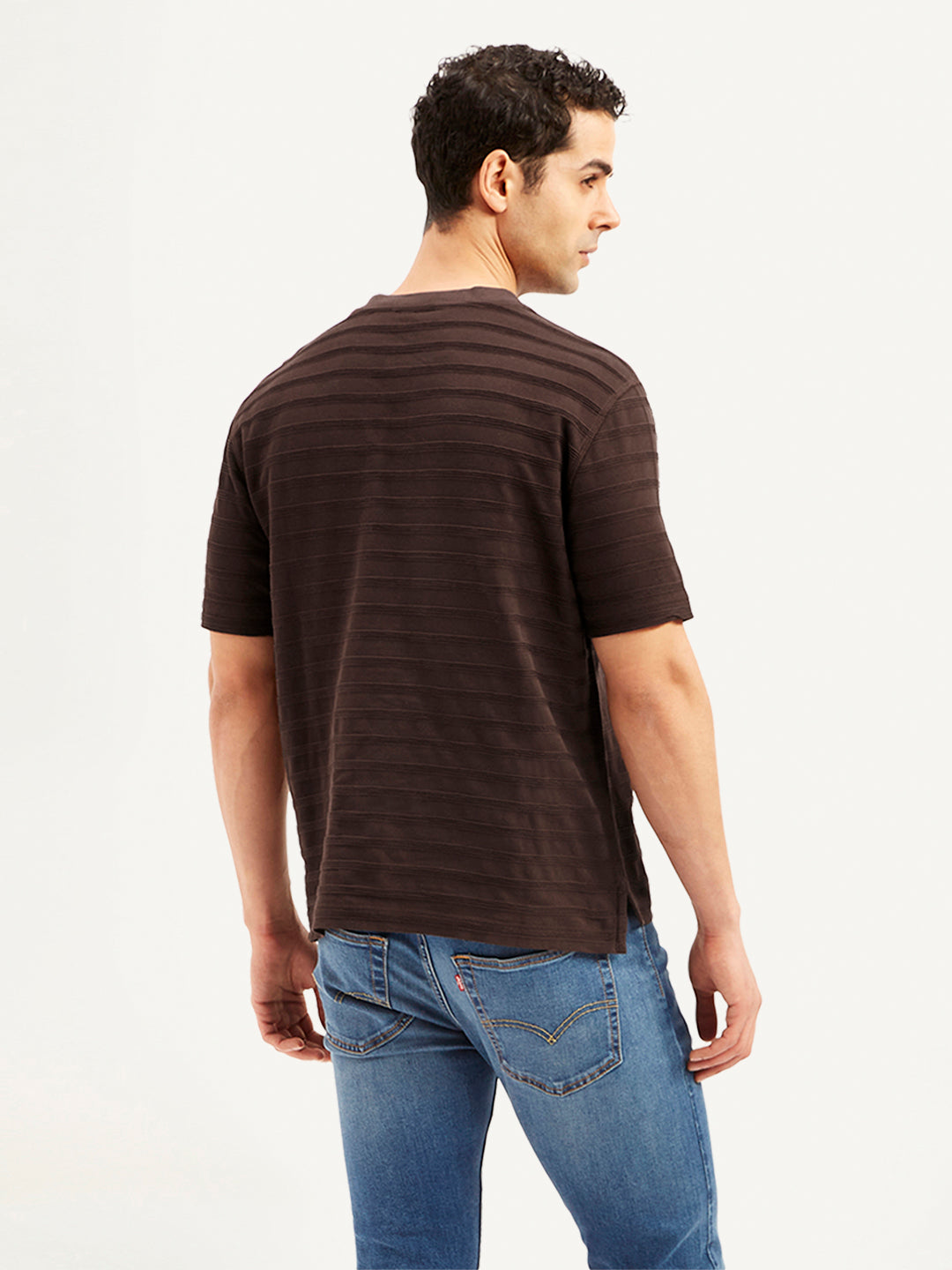 Men's Textured Slim Fit T-Shirt - 20 View