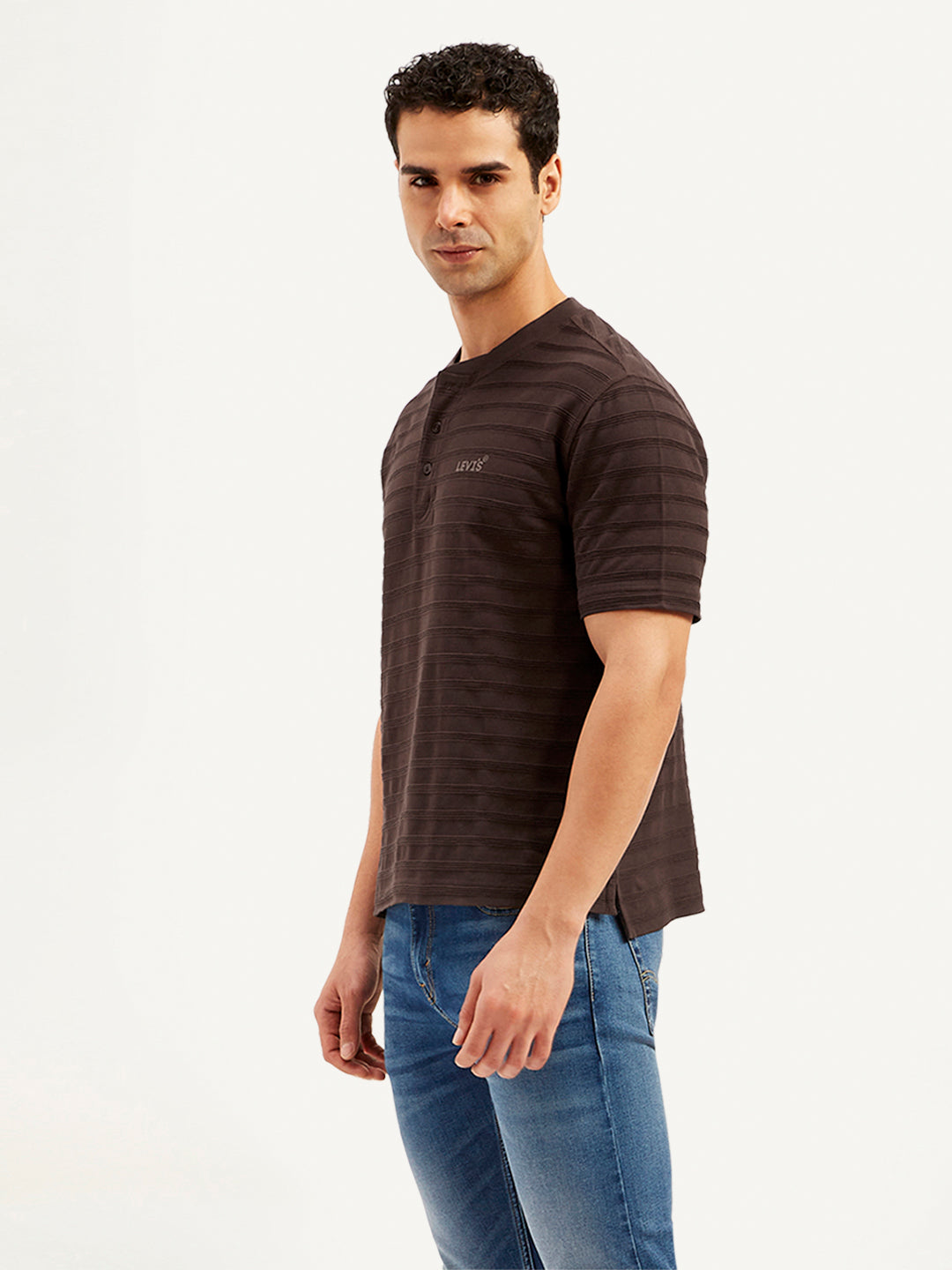 Men's Textured Slim Fit T-Shirt - 20 View