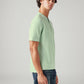 Men's Solid Regular Fit Ribbed T-Shirt - Side View
