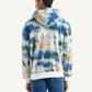 Men's Tie-Dye Light-Blue Hooded Sweatshirt - Back View