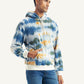 Men's Tie-Dye Light-Blue Hooded Sweatshirt - Side View