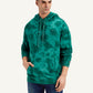 Men's Tie-Dye Teal Hooded Sweatshirt - 20 View