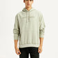 Men's Typography Beige Hooded Sweatshirt - Front View