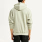 Men's Typography Beige Hooded Sweatshirt - Back View