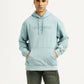 Men's Brand Logo Light Blue Hooded Sweatshirt - Front View
