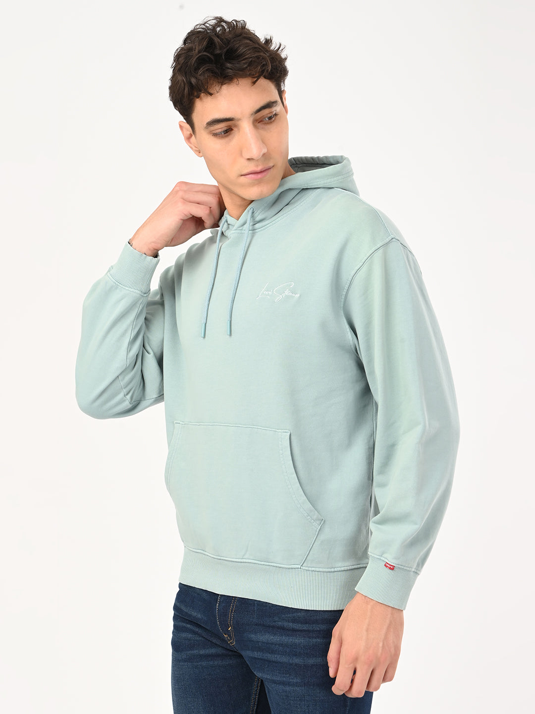 Men's Embroidered Regular Fit Overdyed Sweatshirt - jpg View